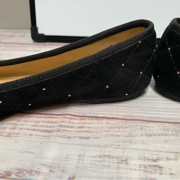 Talbots Black Velvet Flats. Women Size 7. - Picture 9 of 10